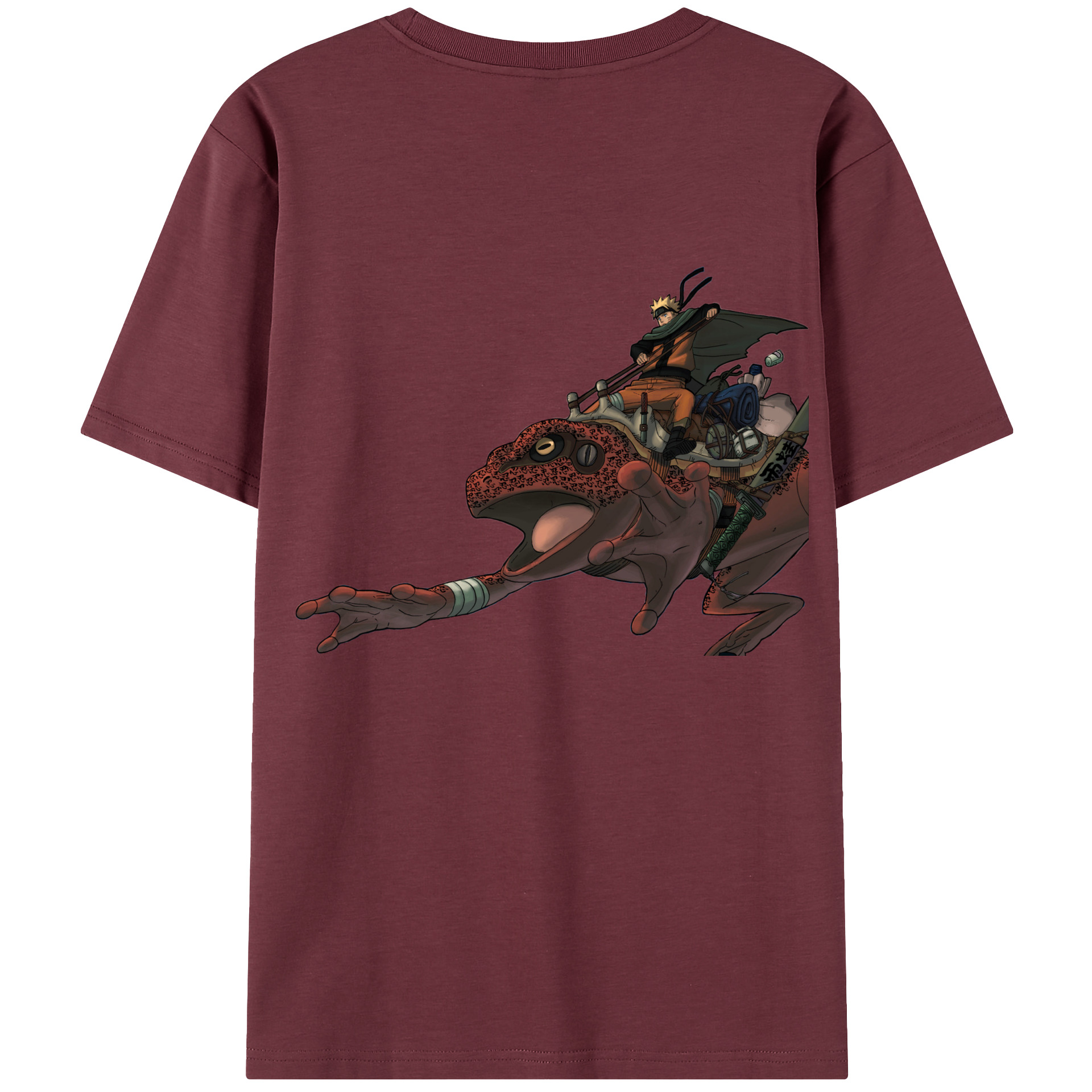 （画像用） NARUTO -ナルト- うずまき ナルト Uzumaki Naruto 綿100％半袖Tシャツ（背面プリント）